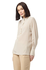 T-SHIRT GIROCOLLO CREPE DE CHINE DI SETA
