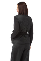 GIUBBINO BIMATERICO LANA LUREX CON PARTI IN MAGLIA