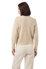 CREW NECK ALPACA WOOL CASHMERE SWEATER