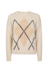 CREW NECK ALPACA WOOL CASHMERE SWEATER