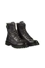 STIVALETTO PELLE OVINA VITELLO CON MONTONE AGNELLO