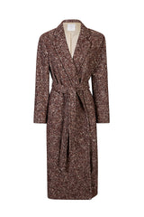 CAPPOTTO CON CINTURA BABY ALPACA LANA SPINA