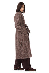 CAPPOTTO CON CINTURA BABY ALPACA LANA SPINA