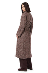 CAPPOTTO CON CINTURA BABY ALPACA LANA SPINA