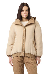 GIUBBINO TESSUTO TECNICO CON ALPACA LANA CASHMERE