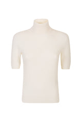 TURTLENECK HALF SLEEVE SWEATER