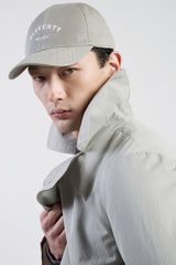 DOUBLE-BREASTED COTTON AND SILK COAT