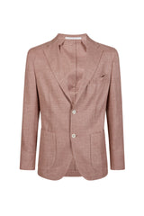 SINGLE-BREASTED LINEN, WOOL AND SILK JACKET