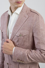 GIACCA MONOPETTO LINO CASHMERE SETA