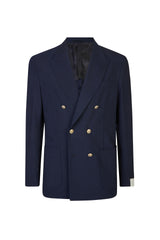 DOUBLE-BREASTED JACKET IN TECHNICAL FABRIC