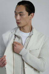 GIACCA CON PETTORINA COTONE LINO