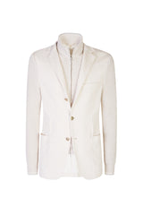 GIACCA CON PETTORINA COTONE LINO