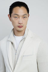 GIACCA CON PETTORINA COTONE LINO