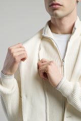GIACCA CON PETTORINA COTONE LINO