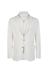 COTTON LINEN BIB JACKET