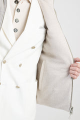 GILET REVERSIBILE SUEDE E JERSEY COSTA INGLESE