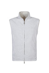 REVERSIBLE COTTON LINEN AND NYLON WOOL VEST