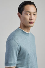 T-SHIRT GIROCOLLO LINO