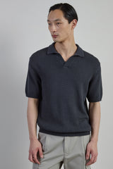 COTTON SILK KNITTED POLO