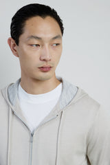 FULL ZIP MERINO SILK SWEATER