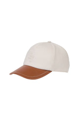 COTTON AND LEATHER JERSEY HAT