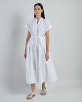 LINEN DRESS WITH EMBROIDERY