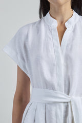 LINEN DRESS WITH EMBROIDERY