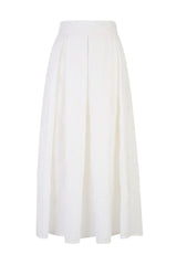 LINEN SKIRT WITH EMBROIDERY