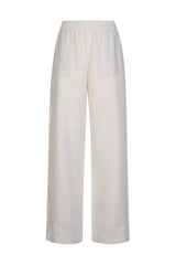 PLAIN LUREX LINEN TROUSERS