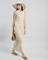 LINEN COTTON SILK DRESS