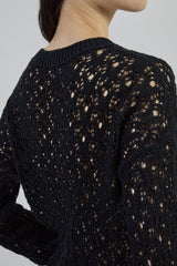 CREW NECK COTTON LINEN SWEATER