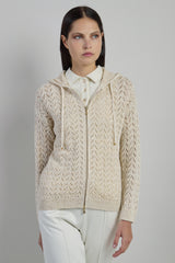 MAGLIA FULL ZIP COTONE LINO