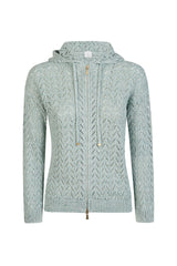 MAGLIA FULL ZIP COTONE LINO