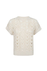 MAGLIA SMANICATA LINO SETA