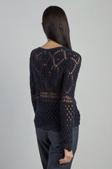 CREW NECK LINEN SILK SWEATER