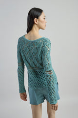 CREW NECK LINEN SILK SWEATER