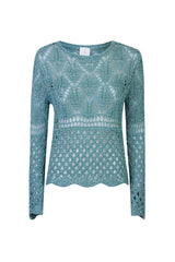 CREW NECK LINEN SILK SWEATER