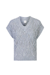 MAGLIA SCOLLO V COTONE LINO