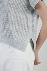 MAGLIA SCOLLO V LINO COTONE SETA