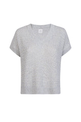 MAGLIA SCOLLO V LINO COTONE SETA