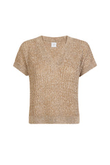 MAGLIA SCOLLO V LINO COTONE SETA