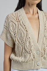 CARDIGAN LINO COTONE SETA