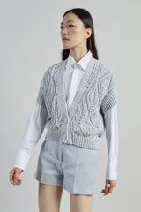 CARDIGAN LINO COTONE SETA