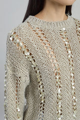 MAGLIA GIROCOLLO LINO