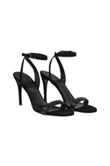 SUEDE SANDALS WITH RHINESTONE