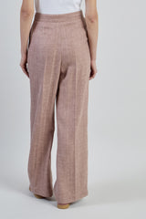 PANTALONE LINO LANA SETA