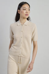 CAMICIA IN MAGLIA LANA 14 MICRON