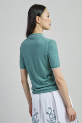 POLO IN MAGLIA LANA 14 MICRON CON CONTRASTO