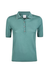 POLO IN MAGLIA LANA 14 MICRON CON CONTRASTO