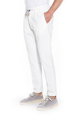 Nylon elastane cotton trousers